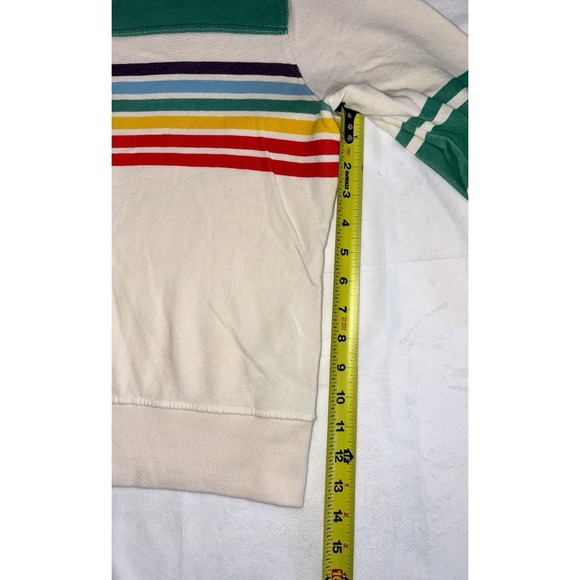 MOTHER The Half and Half Koozie Pullover Ever After Rainbow 3/4 Sleeve - Picture 3 of 7